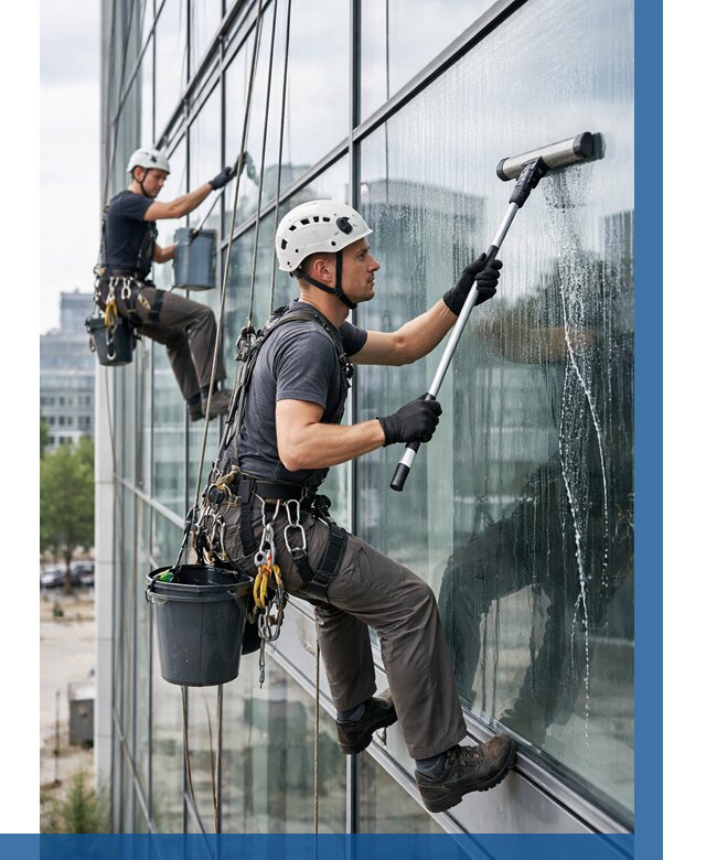 Мойка витражей альпинистами в Дивногорске от 708 р. под ключ|ВЫСОТНИК-Двн