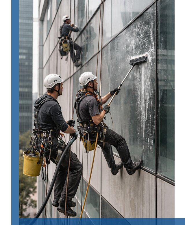 Профессиональная высотная мойка фасадов зданий в Дивногорске