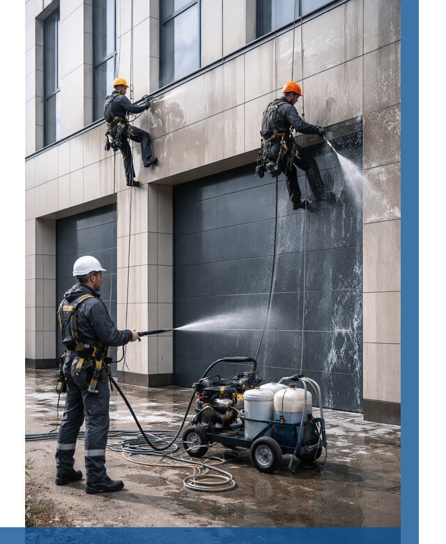 Послестроительная мойка фасада в Дивногорске от 303 р. | ВЫСОТНИК-Двн