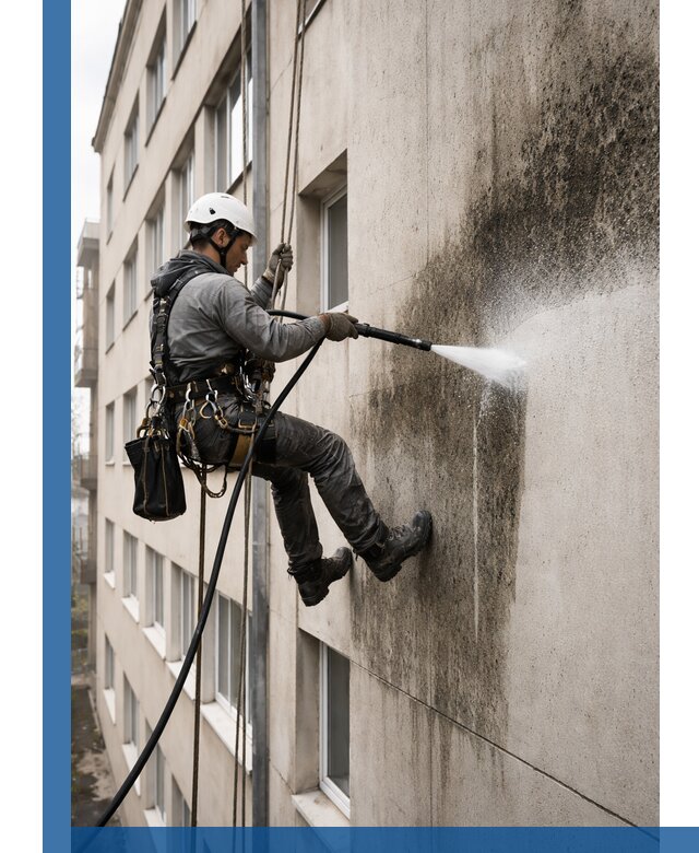 Профессиональная очистка фасадов от плесени в Дивногорске