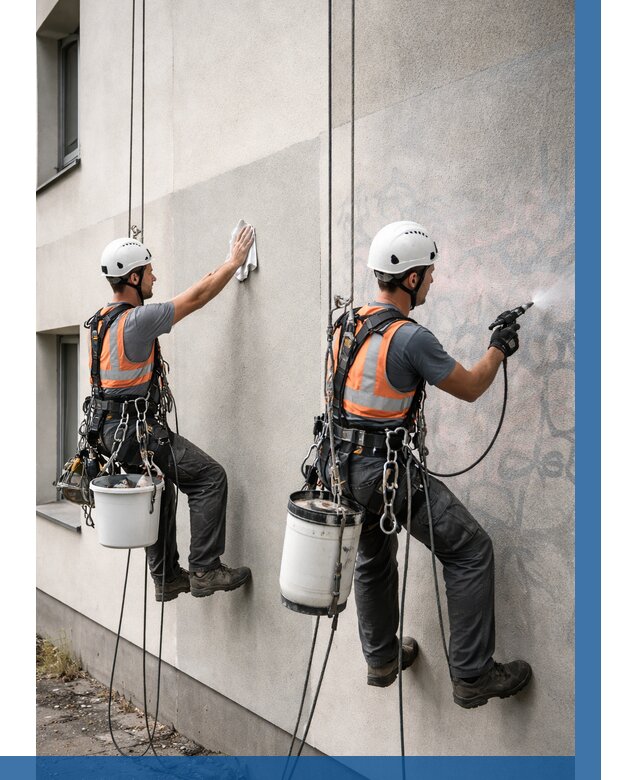 Антиграффити покрытие фасада в Дивногорске от 607 р. | ВЫСОТНИК-Двн