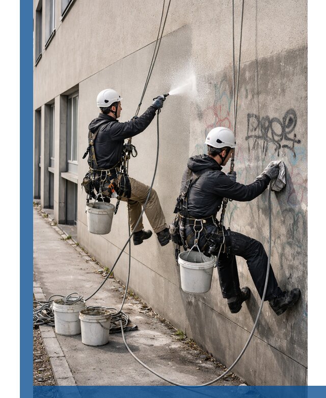 Антиграффити покрытие фасада с защитой от надписей в Дивногорске