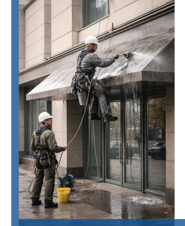 Профессиональная мойка козырьков и навесов в Дивногорске