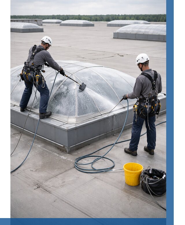 Мойка зенитных фонарей в Дивногорске, заказать от 4550 р. | ВЫСОТНИК-Двн