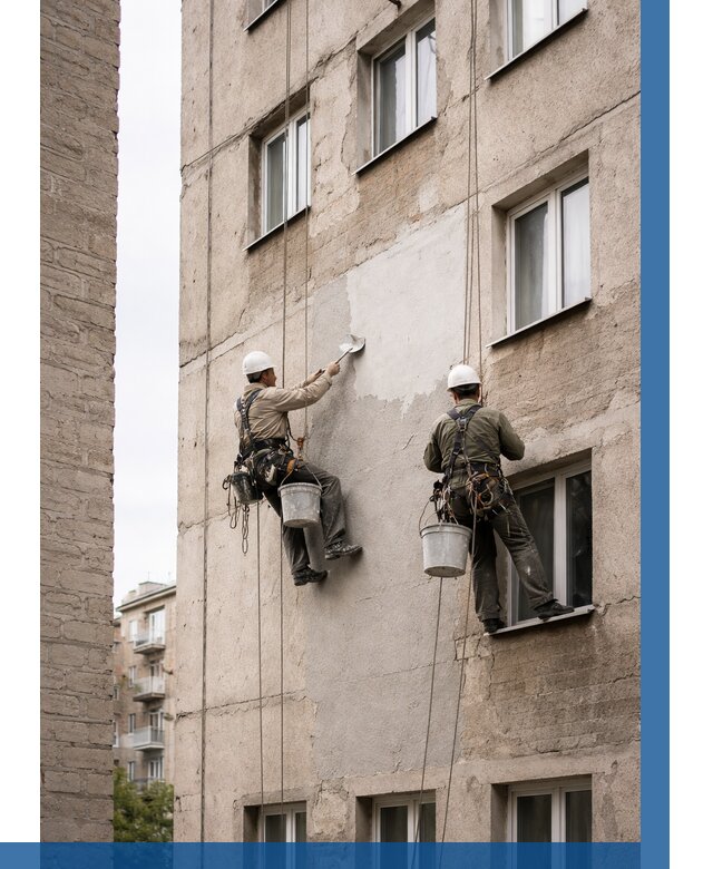 Косметический ремонт фасада в Дивногорске от 1112 р. | ВЫСОТНИК-Двн