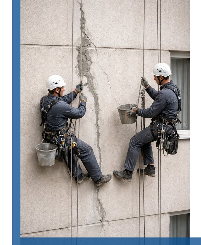 Заделка трещин на фасаде в Дивногорске с гарантийным ремонтом