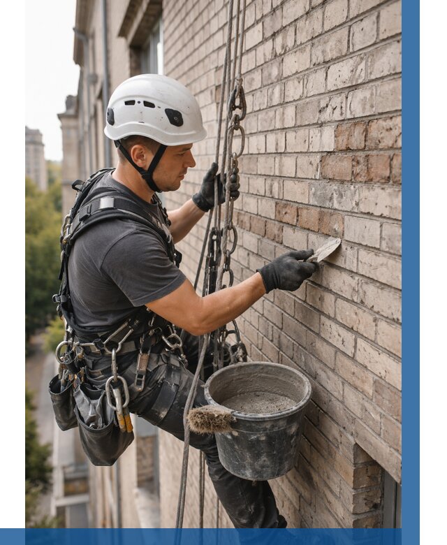 Ремонт кирпичной кладки фасада в Дивногорске от 1820 р. | ВЫСОТНИК-Двн