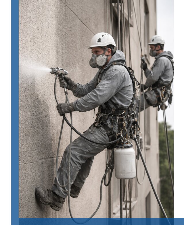 Безвоздушная покраска фасадов зданий в Дивногорске профессионально