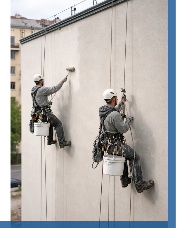 Покраска оштукатуренного фасада в Дивногорске от 324 р. | ВЫСОТНИК-Двн