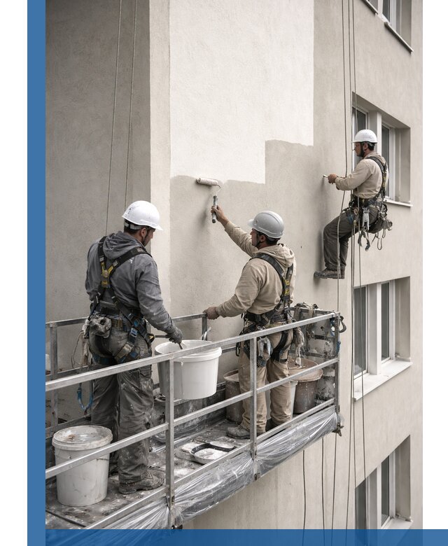 Покраска оштукатуренного фасада в Дивногорске под ключ с гарантией