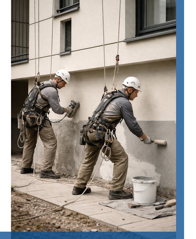 Окраска цоколя здания в Дивногорске от 455 р. под ключ | ВЫСОТНИК-Двн