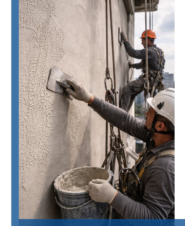 Декоративная штукатурка фасада с утеплением и защитой в Дивногорске