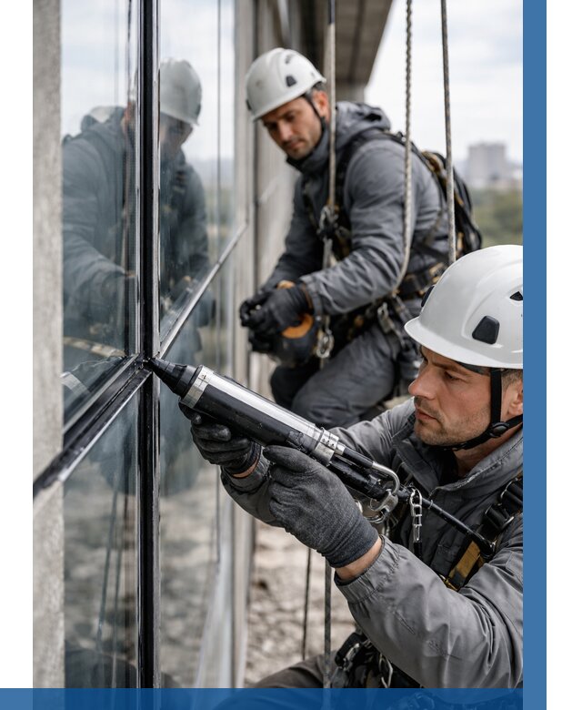 Герметизация витражных швов в Дивногорске от 657 р. | ВЫСОТНИК-Двн