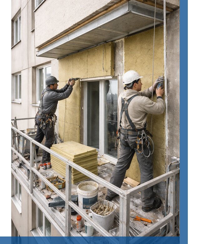 Утепление балкона снаружи в Дивногорске от 1618 р. под ключ ВЫСОТНИК-Двн