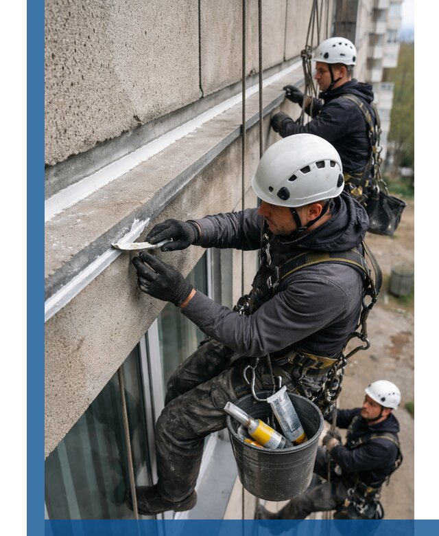 Герметизация примыкания балкона в Дивногорске под ключ с гарантией