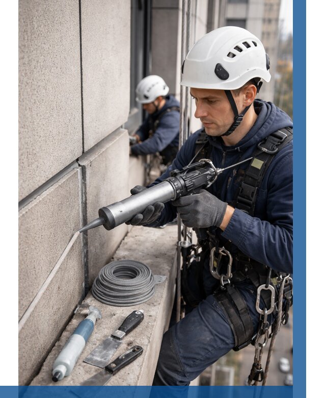 Герметизация деформационных швов фасада в Дивногорске от 708 | ВЫСОТНИК-Двн