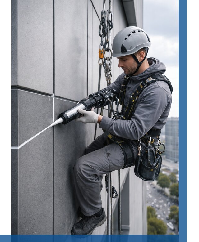 Герметизация стыков фасадных панелей в Дивногорске от 6572 р.| ВЫСОТНИК-Двн