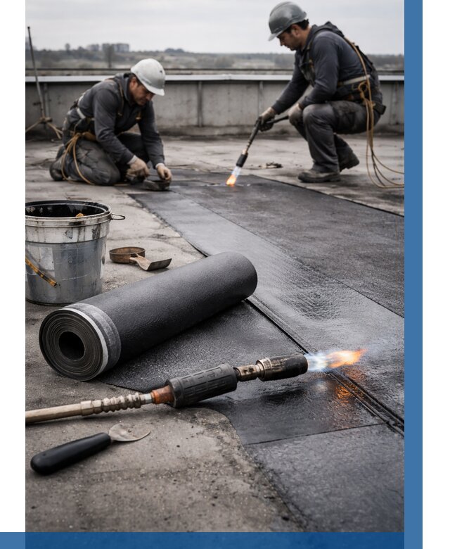 Ремонт рулонной кровли в Дивногорске от 657 р. | ВЫСОТНИК-Двн