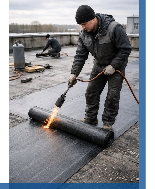 Ремонт наплавляемой кровли в Дивногорске от 708 р. | ВЫСОТНИК-Двн