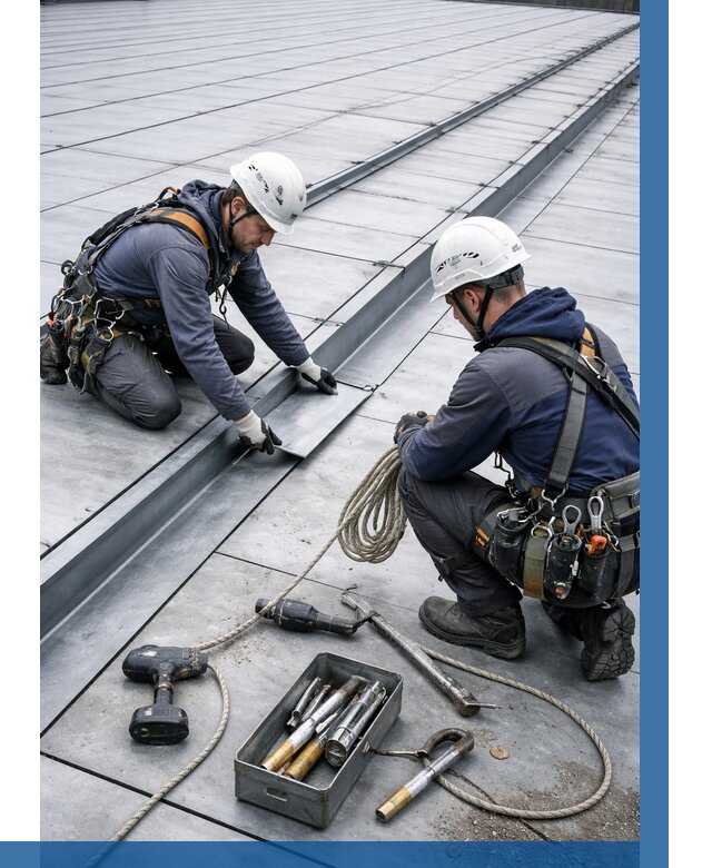 Ремонт фальцевой кровли в Дивногорске от 708 р. | ВЫСОТНИК-Двн