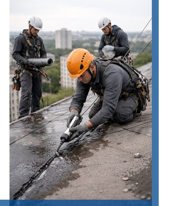 Устранение протечек кровли в Дивногорске от 12132 р. | ВЫСОТНИК-Двн