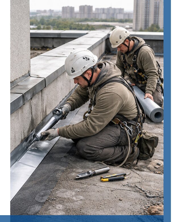 Ремонт кровельных примыканий в Дивногорске от 1213 р. | ВЫСОТНИК-Двн