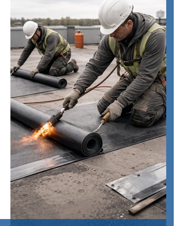 Монтаж наплавляемой кровли в Дивногорске от 859 р. — ВЫСОТНИК-Двн