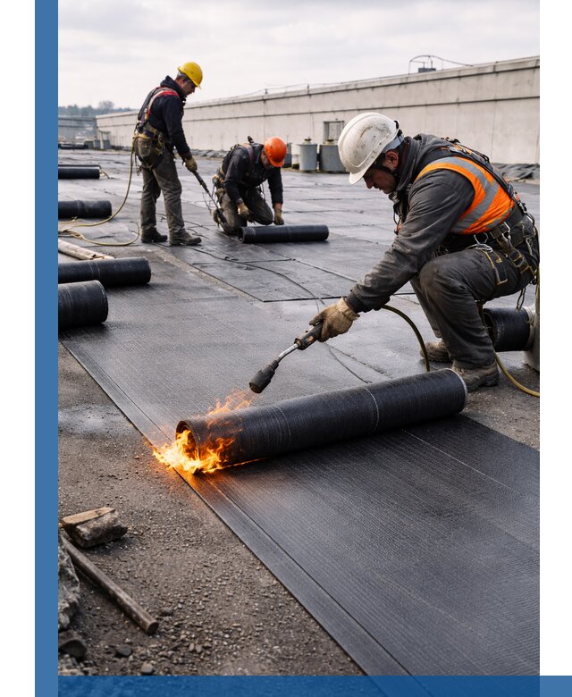 Монтаж наплавляемой кровли в Дивногорске профессионально
