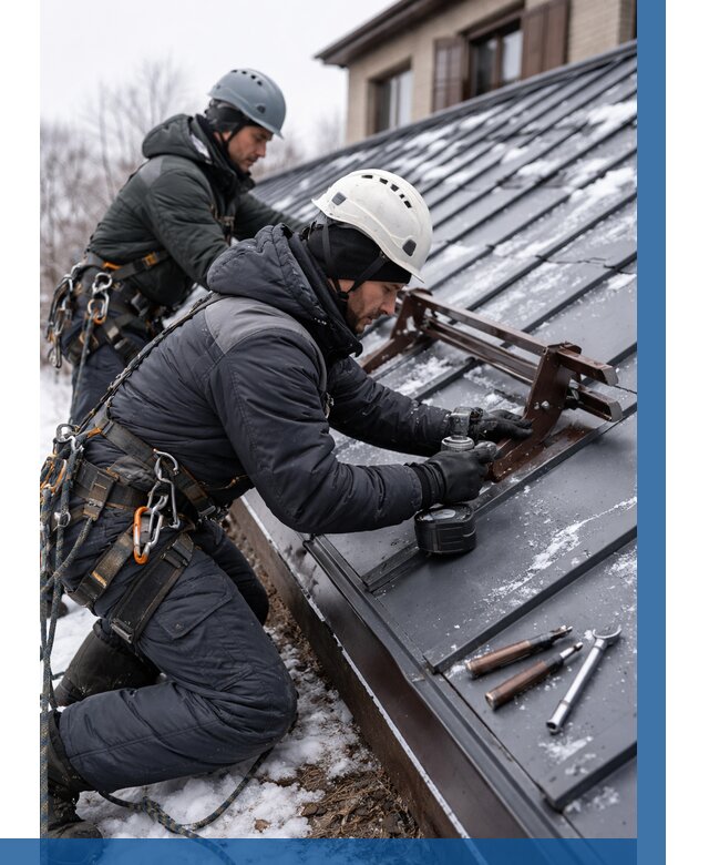 Монтаж снегозадержателей в Дивногорске от 455 р. | ВЫСОТНИК-Двн