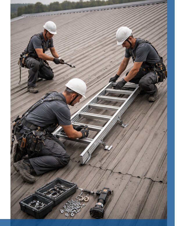 Монтаж кровельной лестницы в Дивногорске от 4550 р. | ВЫСОТНИК-Двн