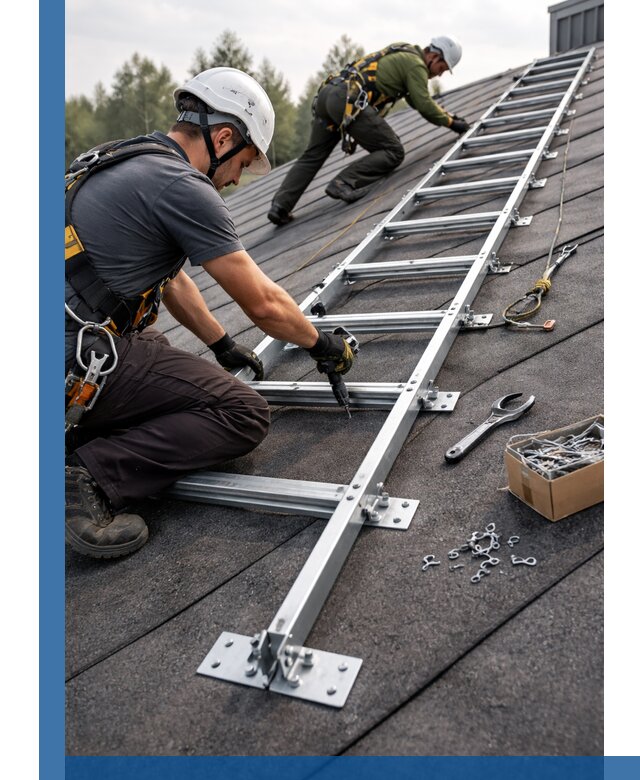 Профессиональный монтаж кровельной лестницы в Дивногорске под ключ