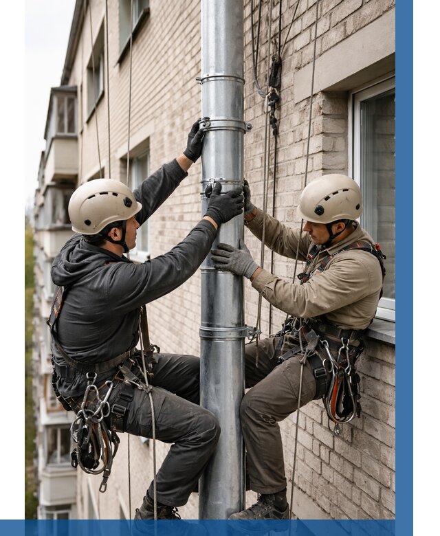 Замена водосточных труб в Дивногорске от 6572 р. | ВЫСОТНИК-Двн