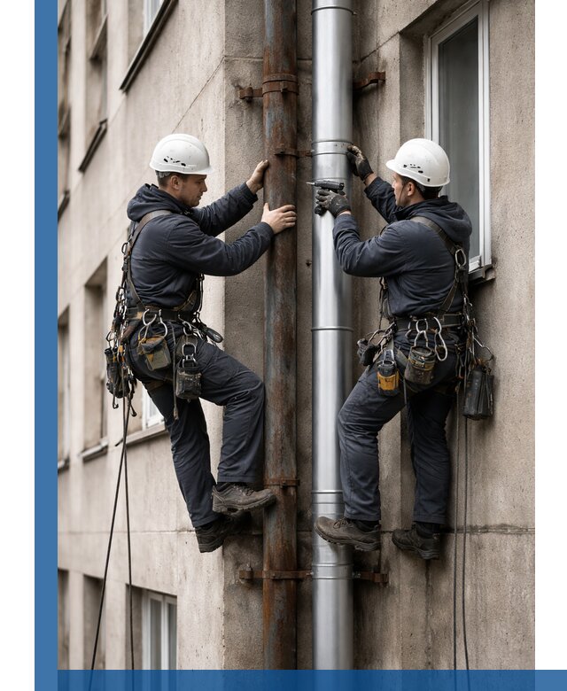 Замена водосточных труб в Дивногорске: монтаж и демонтаж под ключ