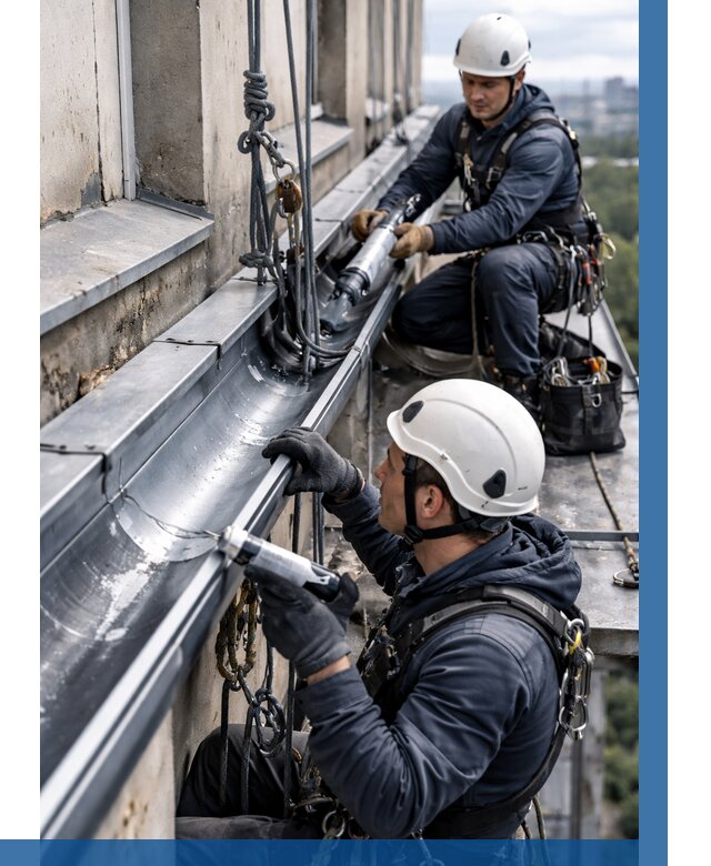 Ремонт водосточных желобов в Дивногорске от 6572 р. | ВЫСОТНИК-Двн