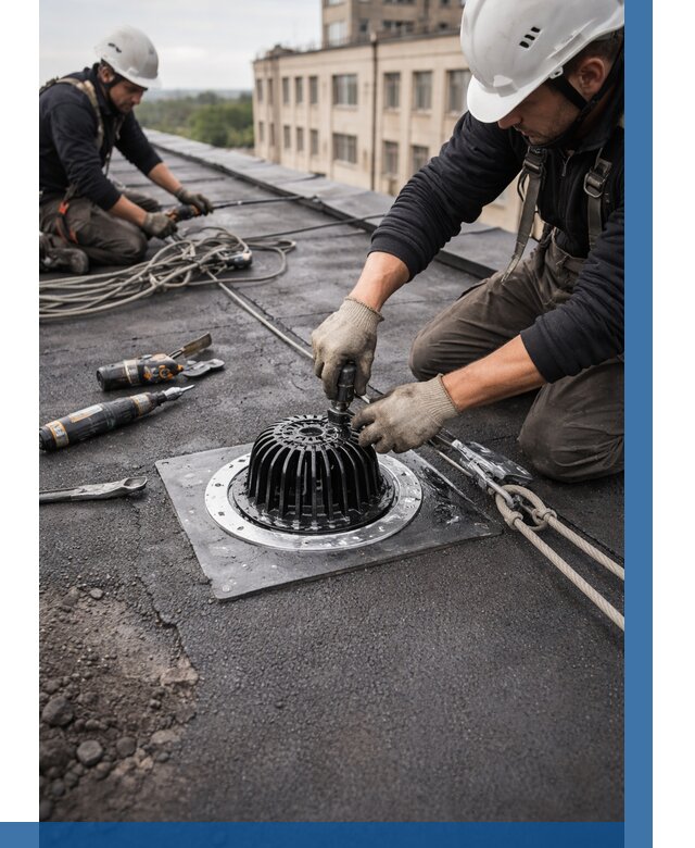 Установка водосточных воронок в Дивногорске цена от 3539 р. | ВЫСОТНИК-Двн