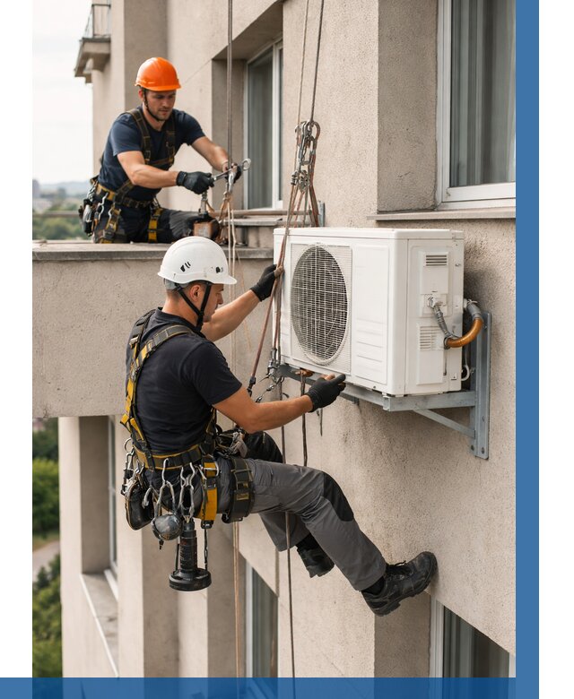 Монтаж внешнего блока кондиционера в Дивногорске от 6572 р. | ВЫСОТНИК-Двн