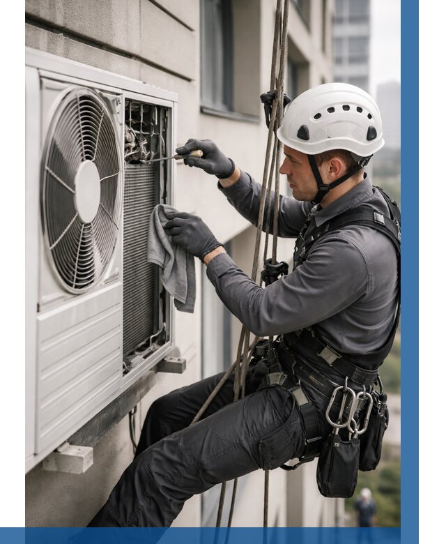 Обслуживание внешнего блока кондиционера в Дивногорске от 2730 р.ВЫСОТНИК-Двн