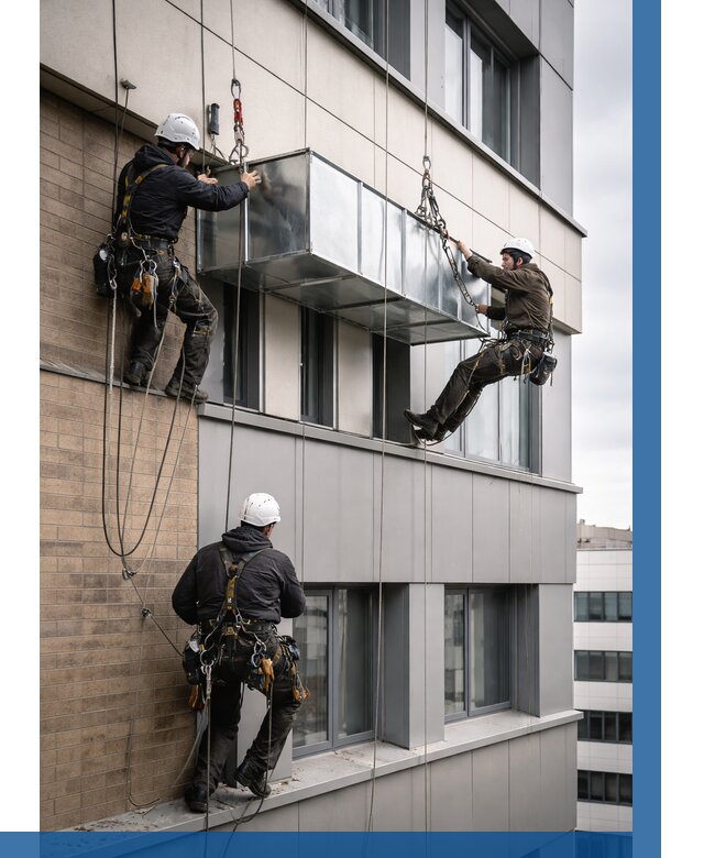 Монтаж воздуховодов на фасаде в Дивногорске от 1517 р. | ВЫСОТНИК-Двн