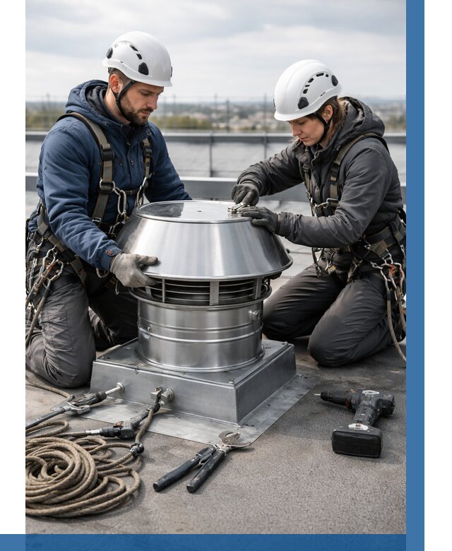 Установка дефлекторов на кровле в Дивногорске от 4550 р. | ВЫСОТНИК-Двн