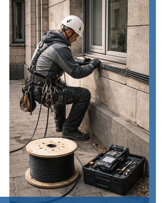 Прокладка оптоволоконного кабеля в Дивногорске от 809 р. | ВЫСОТНИК-Двн