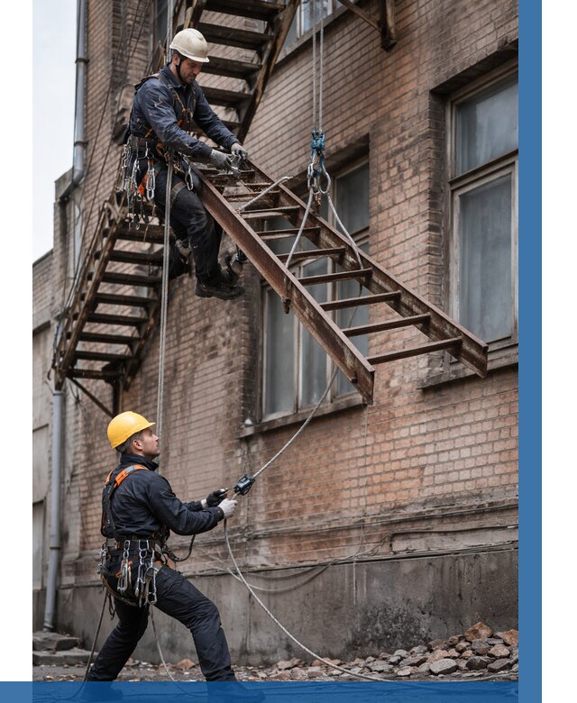 Демонтаж пожарной лестницы в Дивногорске от 12132 р. | ВЫСОТНИК-Двн