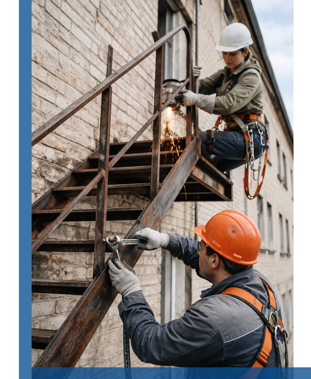 Ремонт и восстановление пожарных лестниц с выездом в Дивногорске
