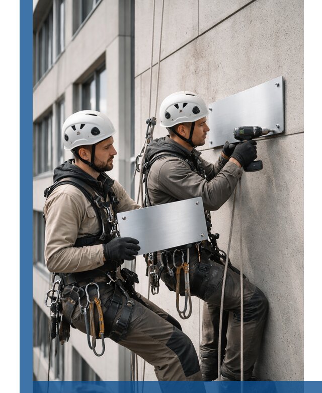 Монтаж табличек и указателей в Дивногорске для зданий и сооружений