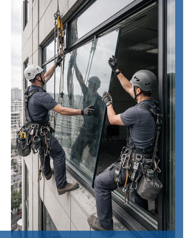 Замена стеклопакетов на высоте в Дивногорске от 5561 р. | ВЫСОТНИК-Двн