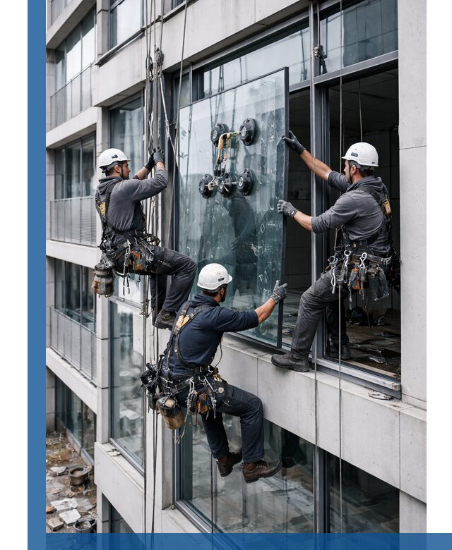Фасадное остекление и монтаж витражей зданий в Дивногорске под ключ