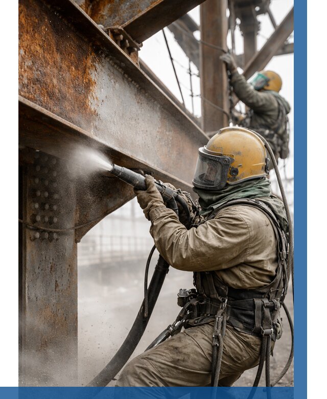 Пескоструйная очистка металлоконструкций в Дивногорске по 607 р.  ВЫСОТНИК-Двн