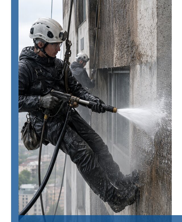 Гидроструйная очистка фасадов и конструкций в Дивногорске