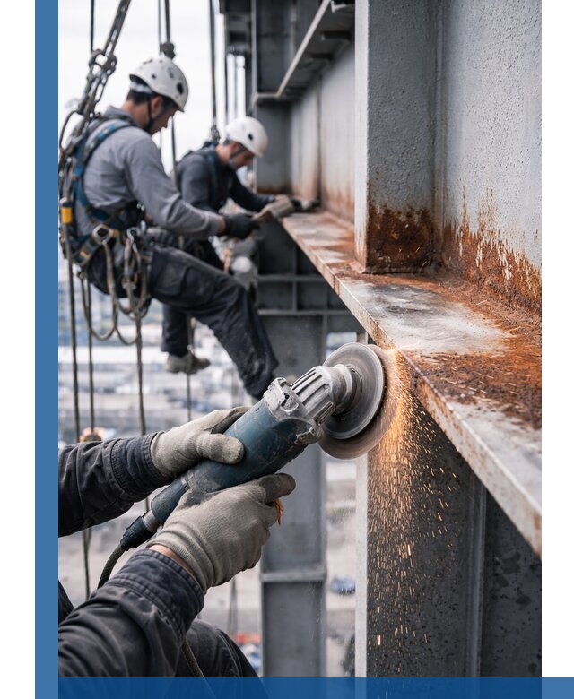 Зачистка металла от ржавчины и подготовка поверхностей в Дивногорске