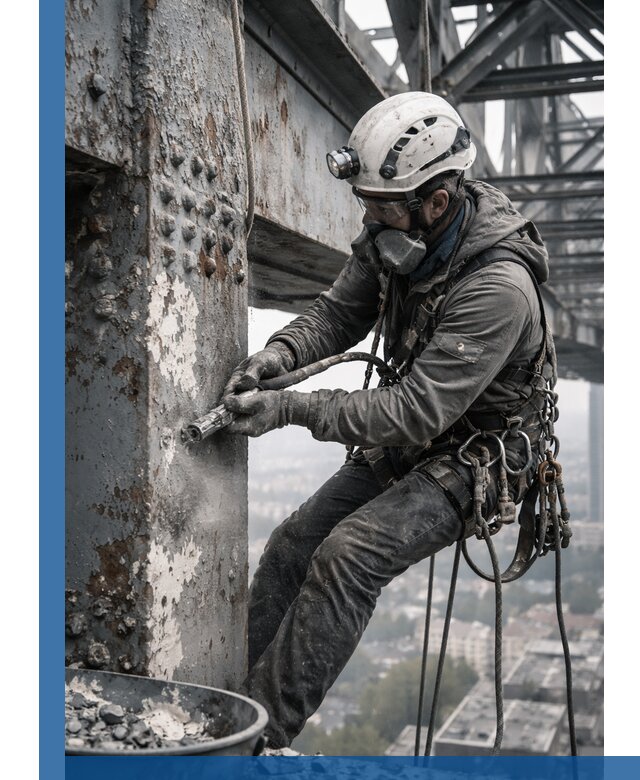 Удаление старой краски с металлических конструкций в Дивногорске