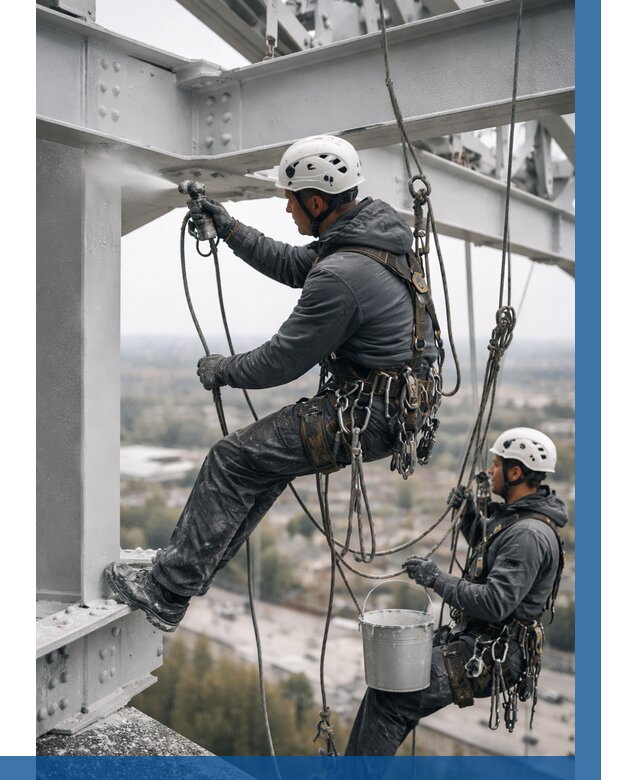 Покраска металлоконструкций на высоте в Дивногорске 354 р |ВЫСОТНИК-Двн